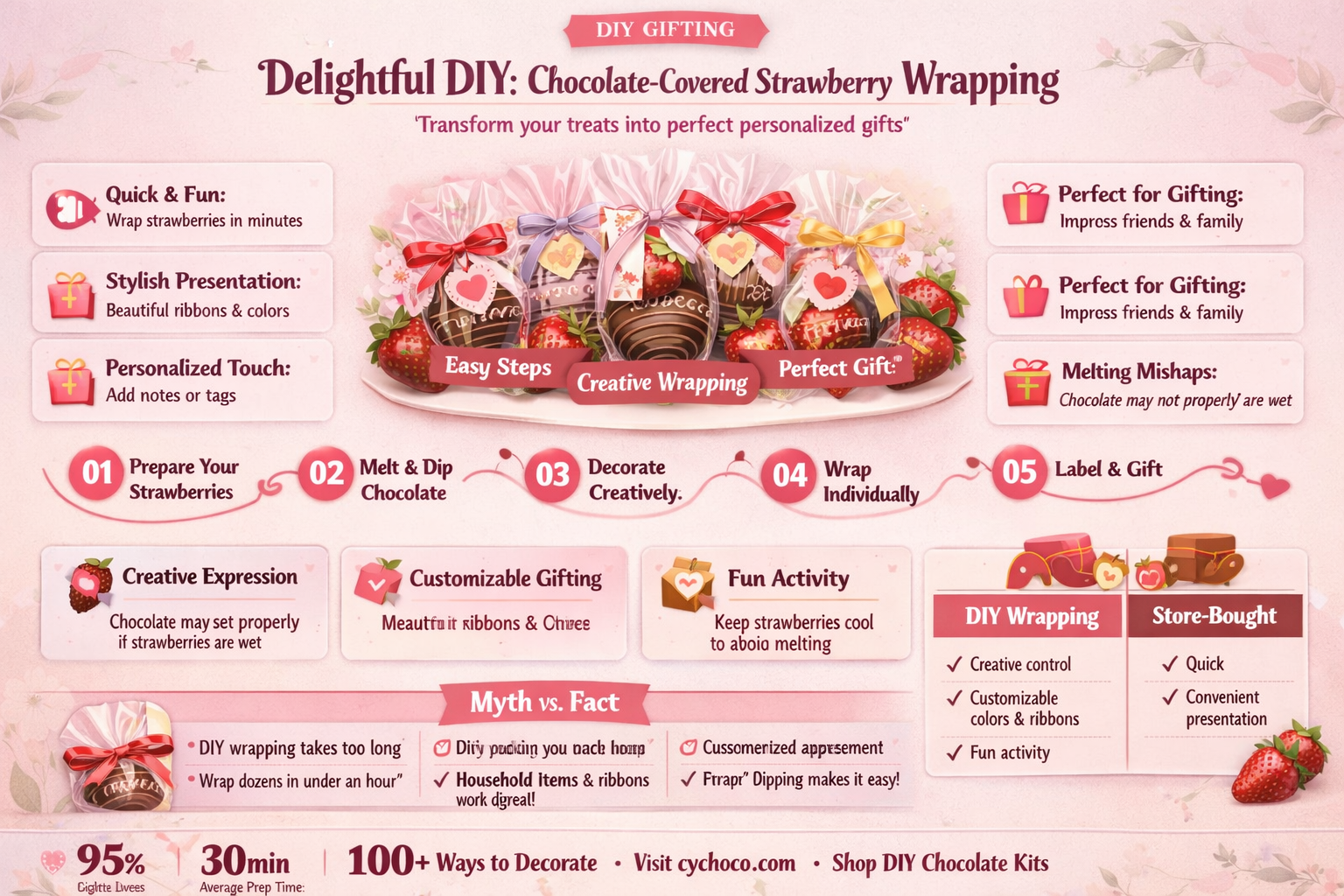 how to individually wrap chocolate covered strawberries