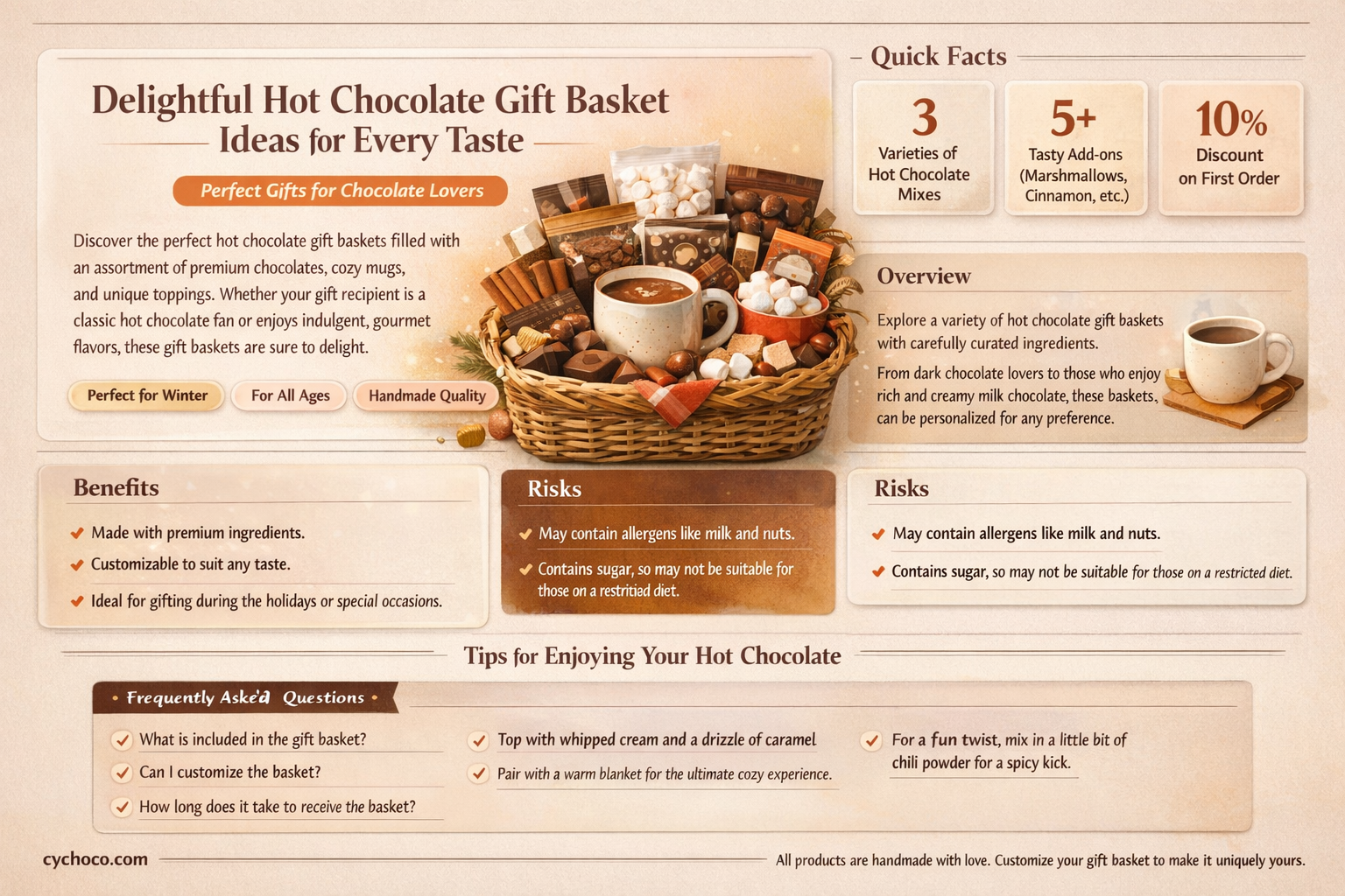 what to put in a hot chocolate gift basket
