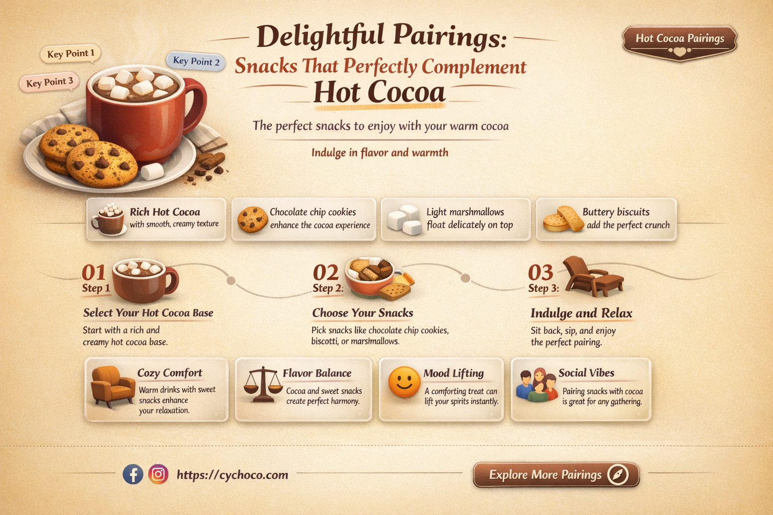 what snack goes good with hot cocoa