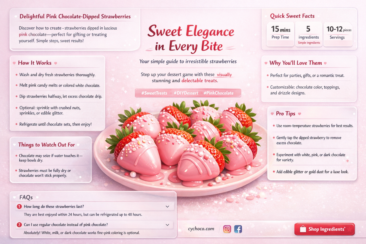 how to do pink chocolate covered strawberries