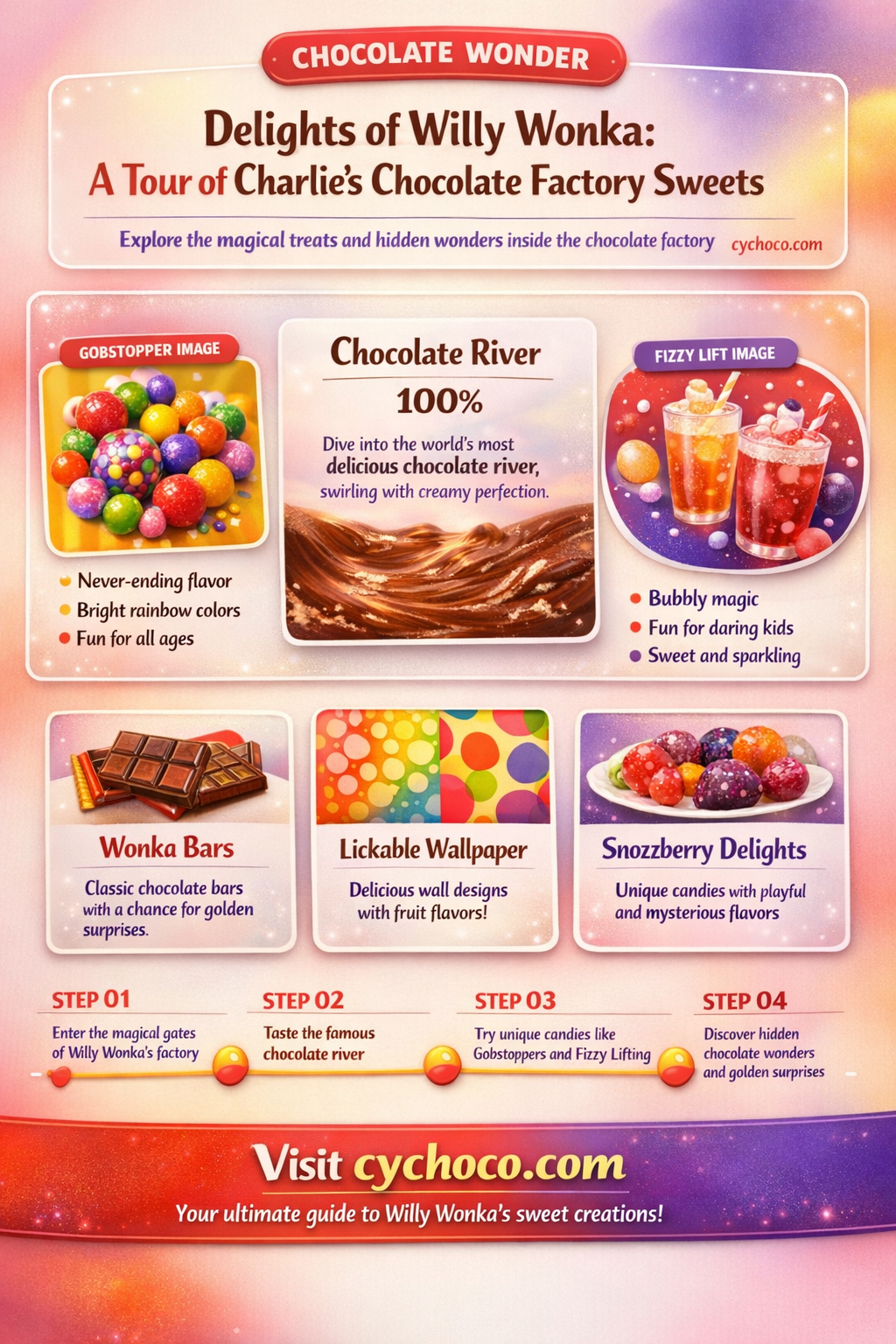 what sweets are in charlie and the chocolate factory