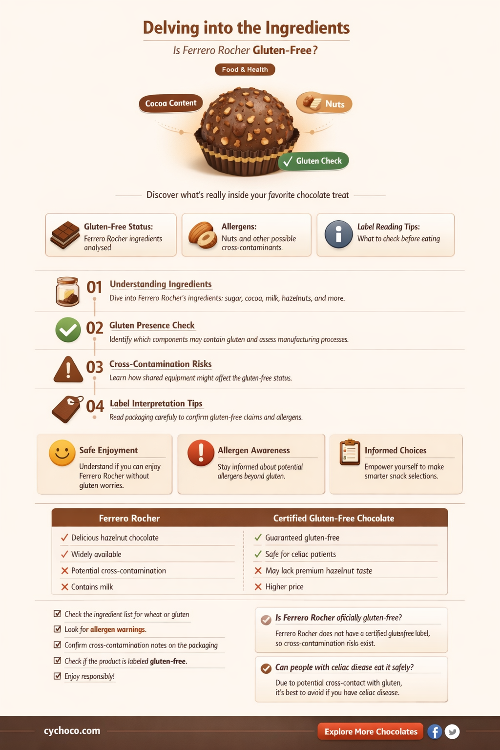 is ferrero rocher chocolate bar gluten free