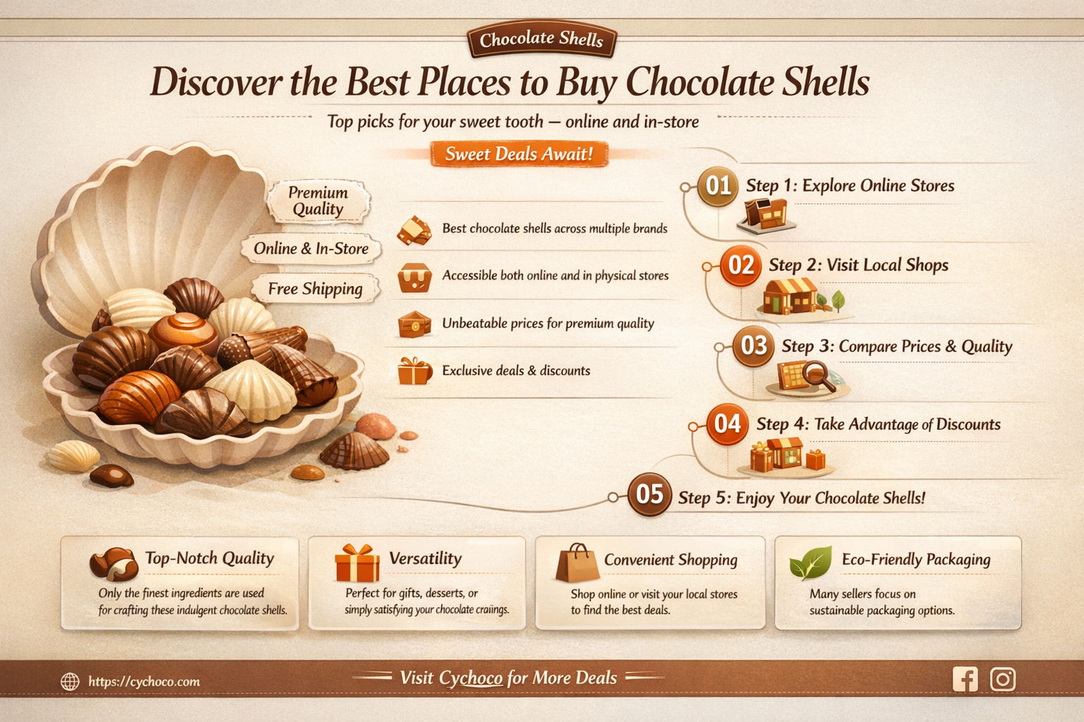 where to buy chocolate shells