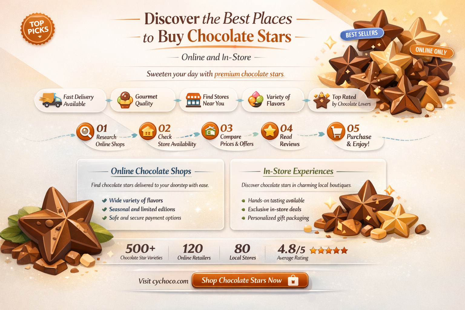 where to buy chocolate stars