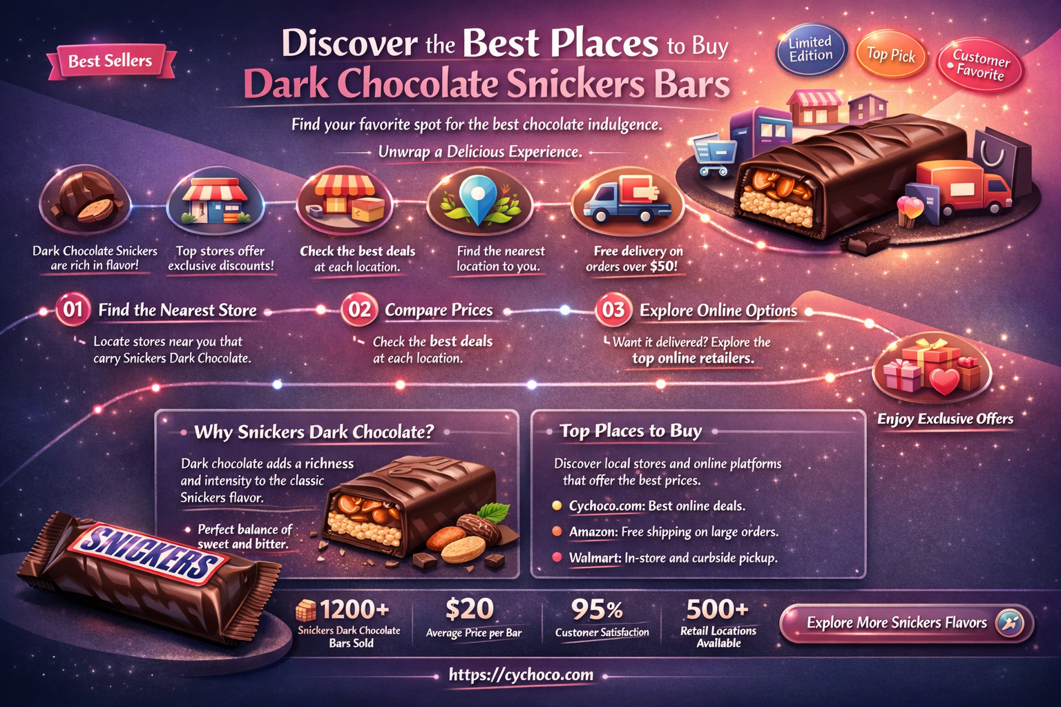 where to buy dark chocolate snickers