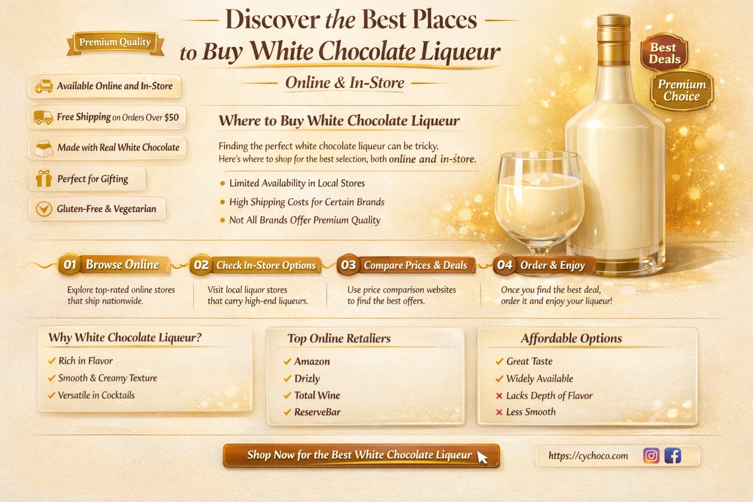 where to buy white chocolate liqueur