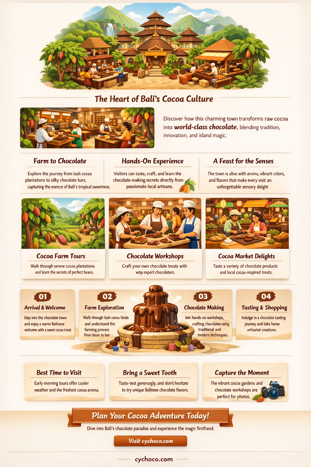 what town is cocoa chocolate factory located bali