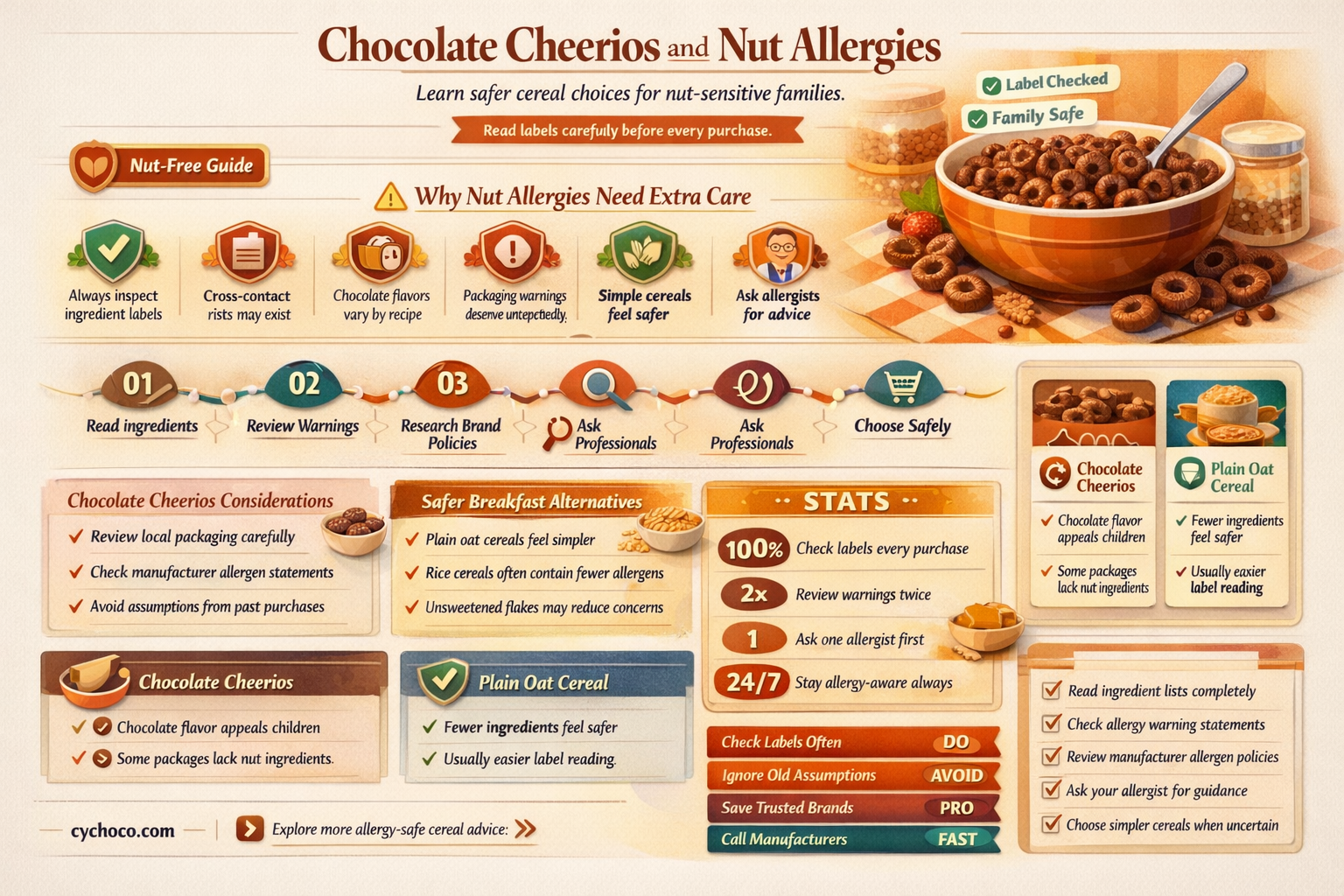 are chocolate cheerios nut free