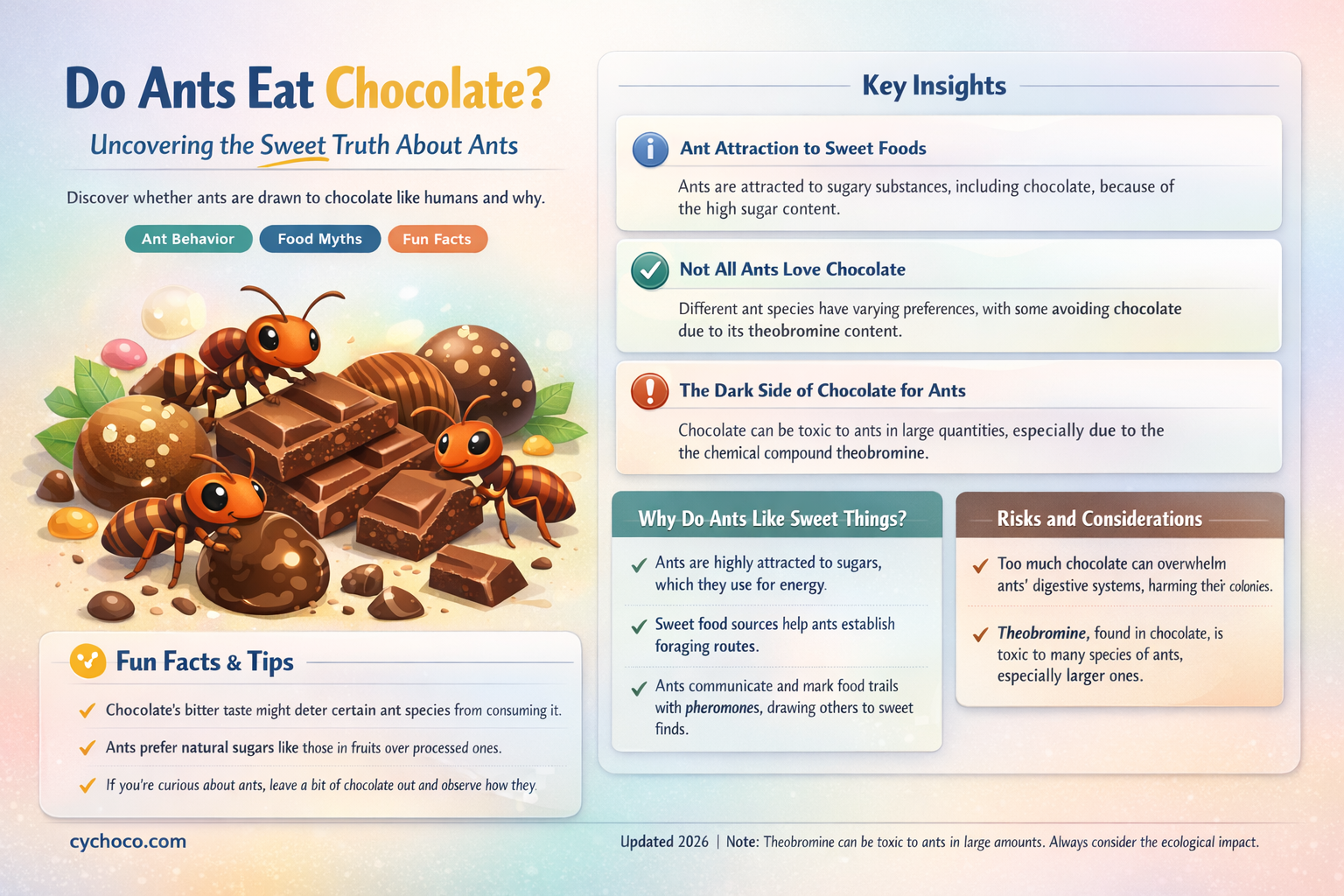 do ants eat chocolate