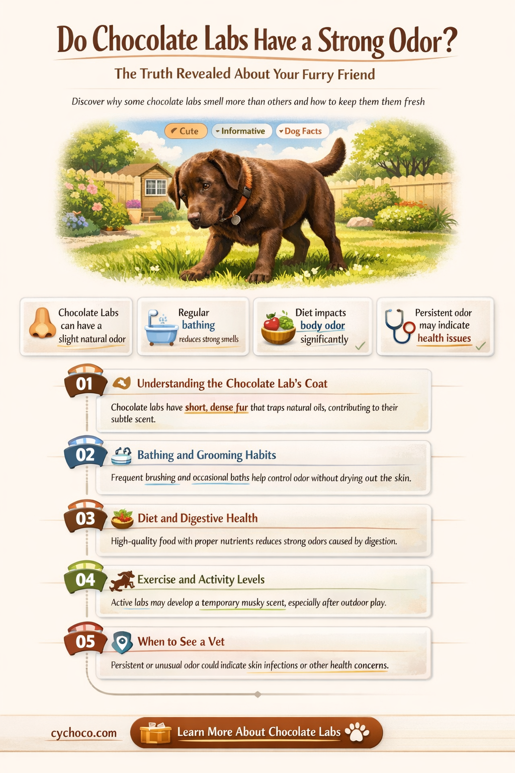 do chocolate labs smell bad