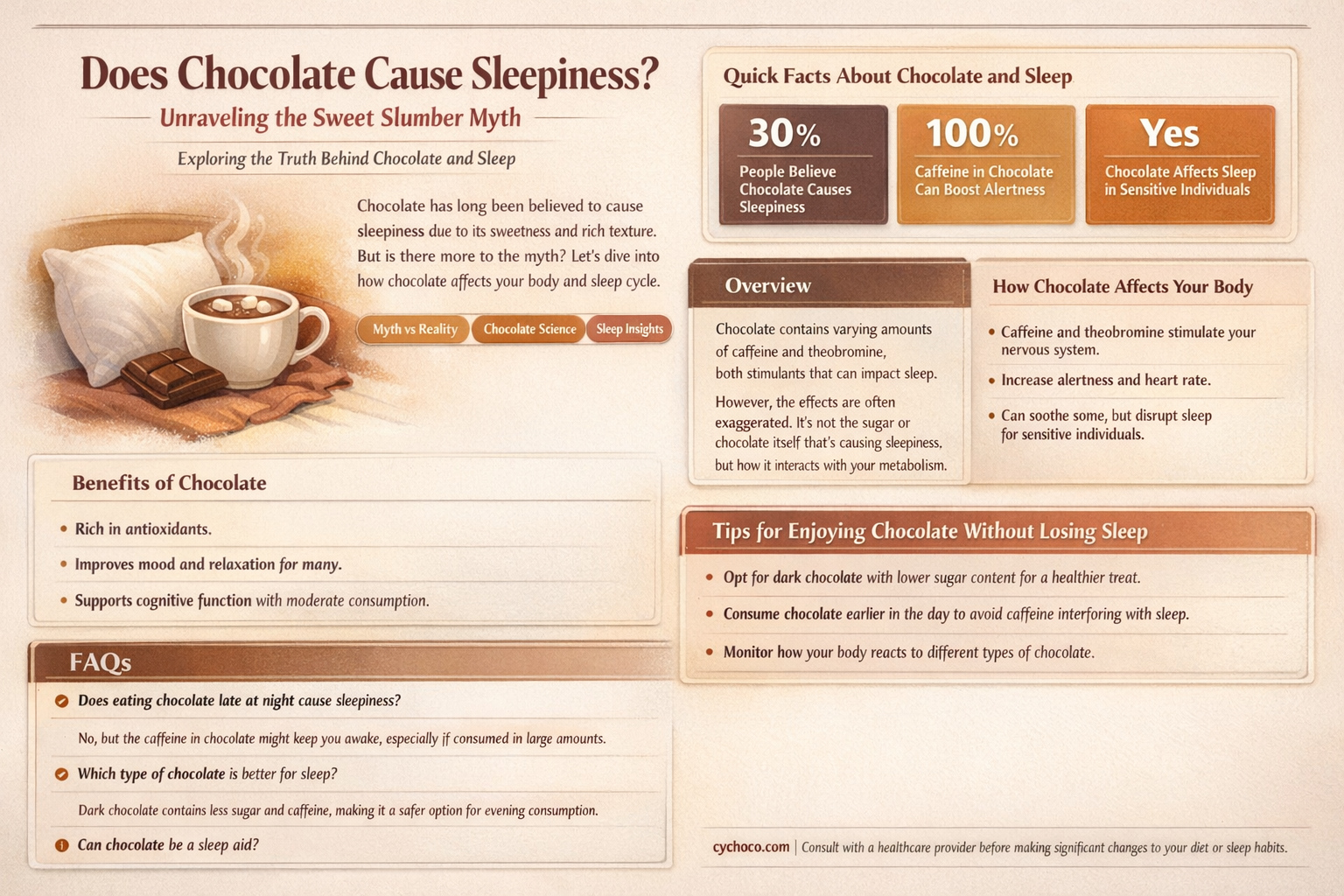 can eating too much chocolate make you sleepy