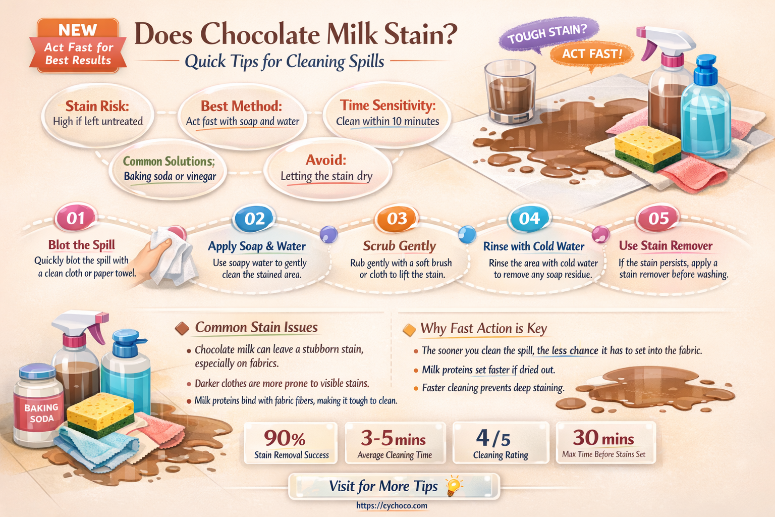 does chocolate milk stain