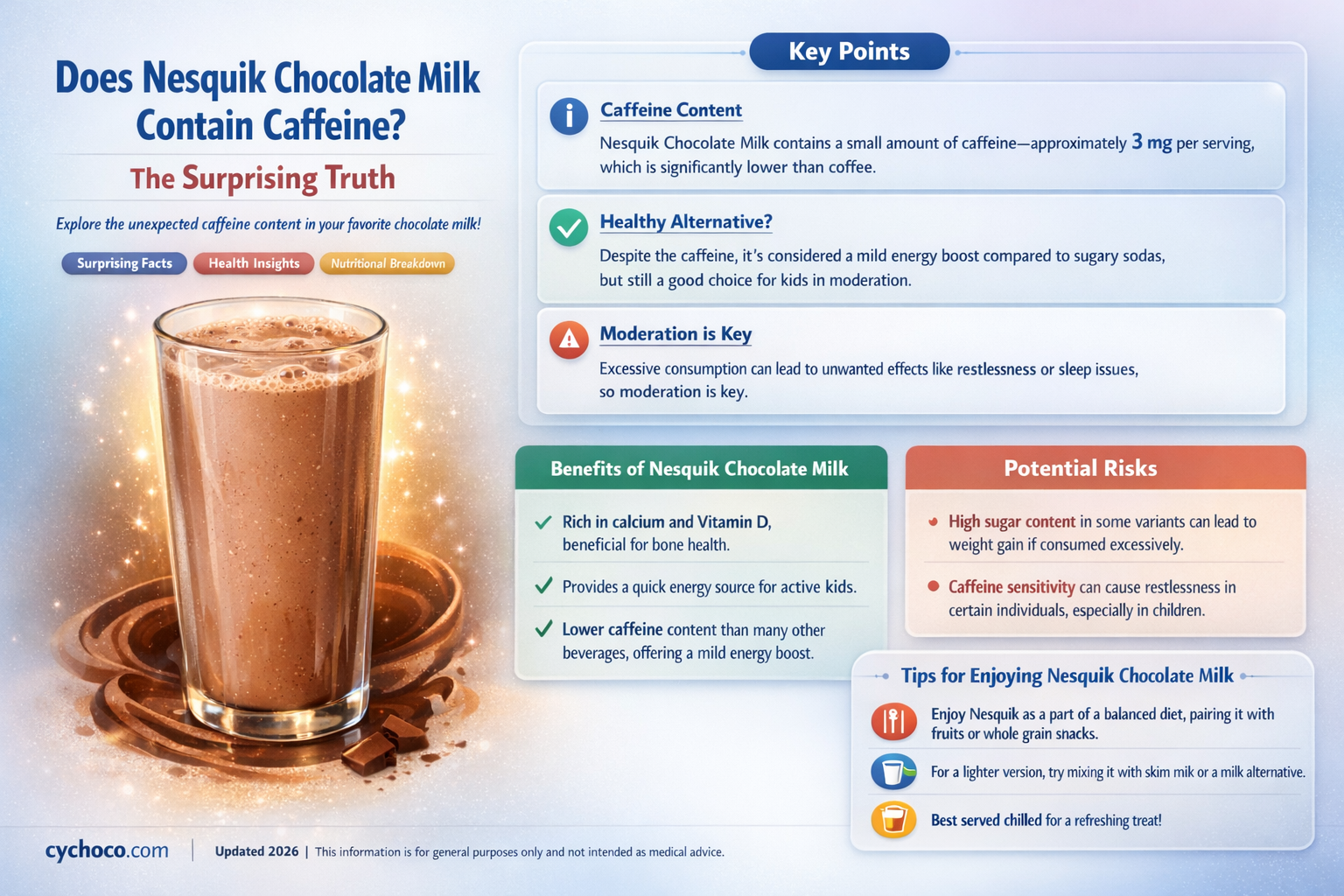 does nesquik chocolate milk have caffeine