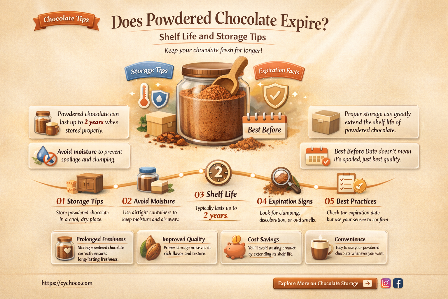 does powdered chocolate go bad