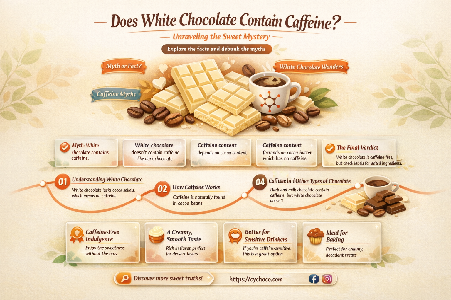does white chocolate have caffine