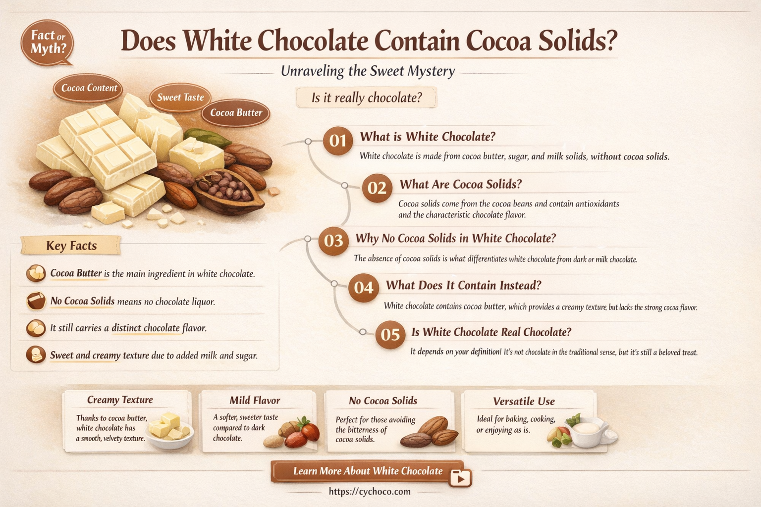 does white chocolate contain cocoa solids
