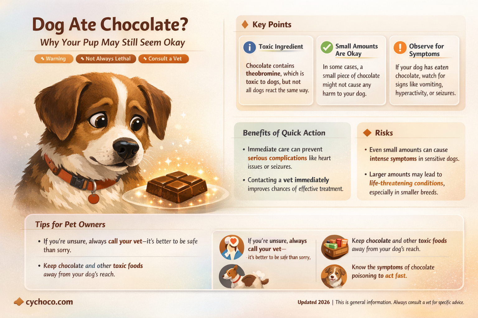 what if my dog eats chocolate but is acting fine