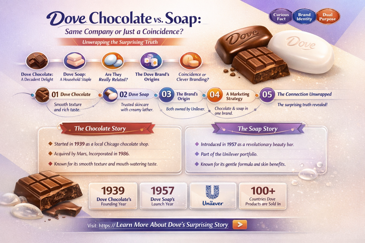 is dove chocolate and soap made by the same company
