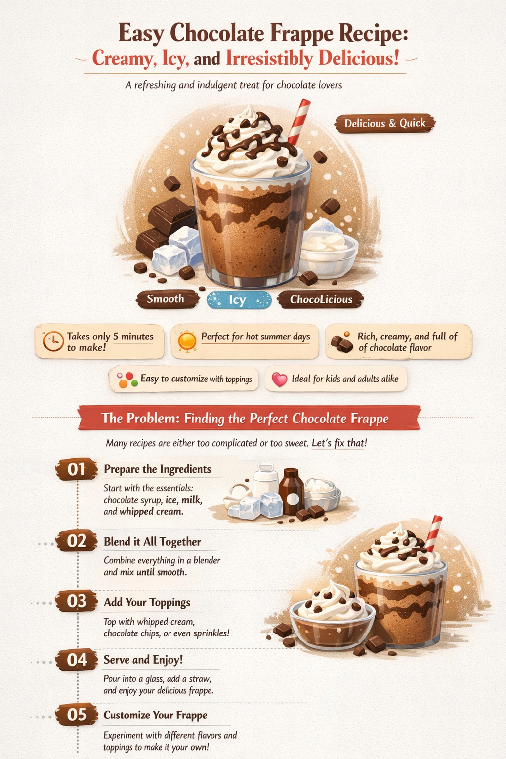 how to make a chocolate frappe