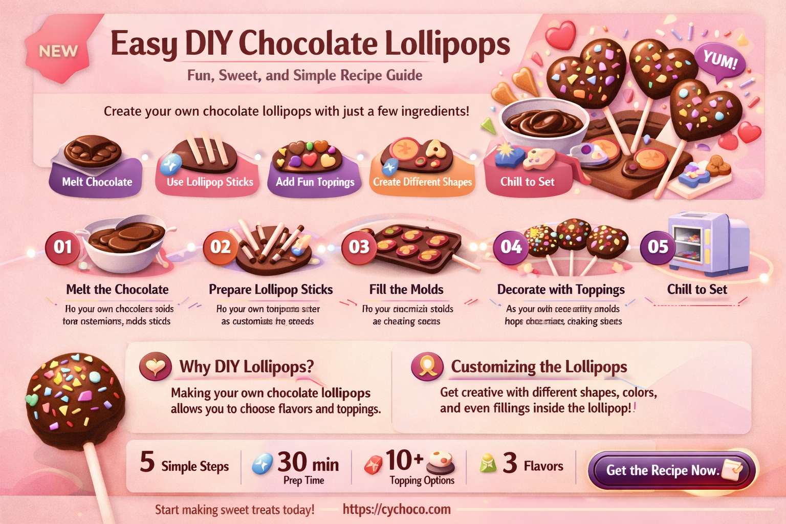 how do i make chocolate lollipops