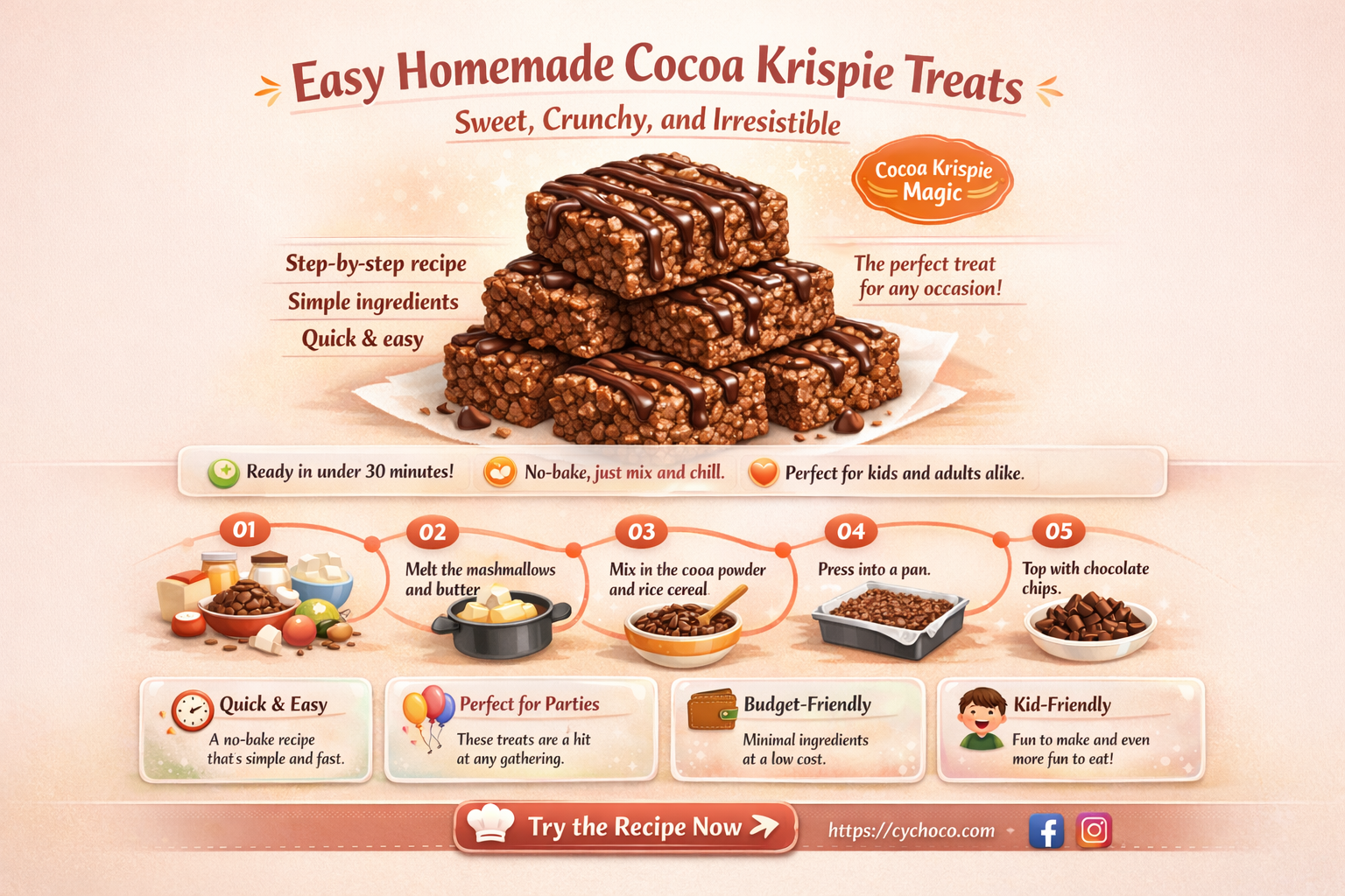 how to make cocoa krispie treats