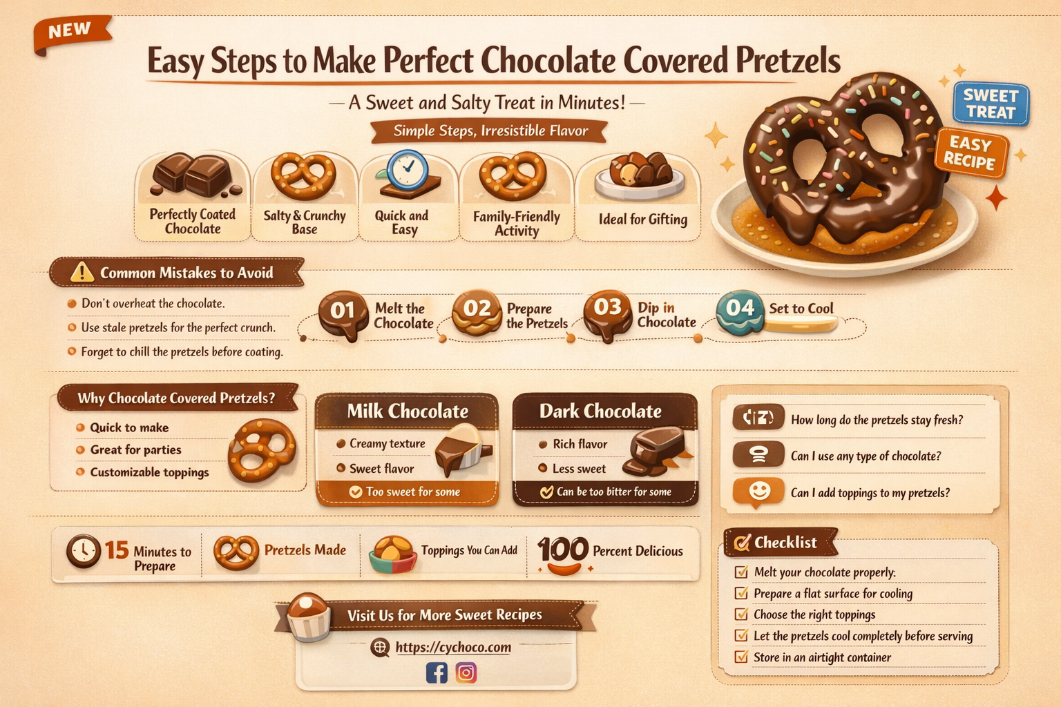 how to chocolate covered pretzels