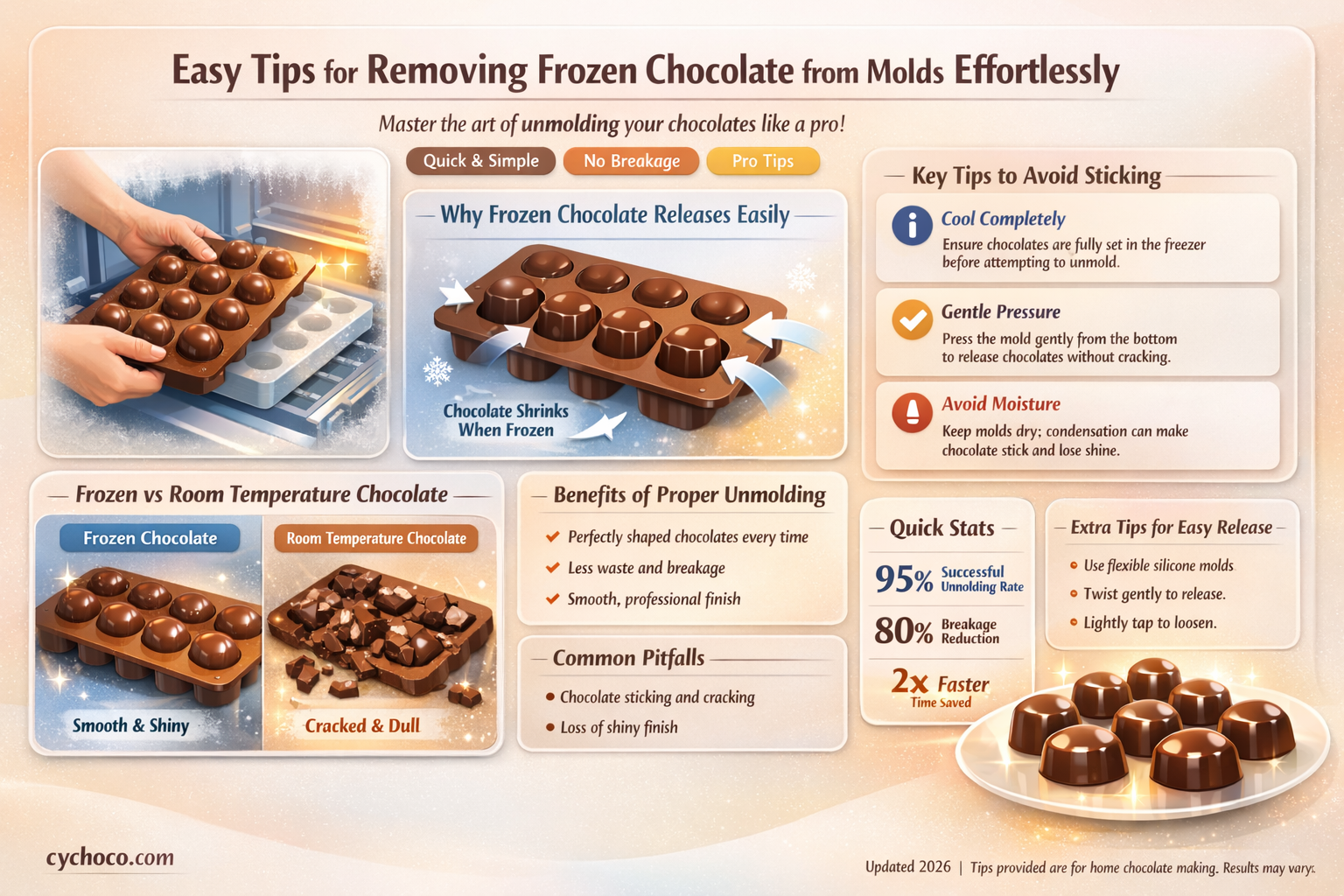 how to get frozen chocolate out of molds
