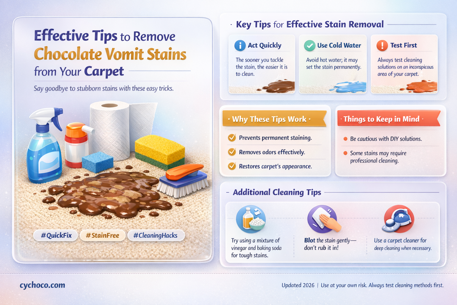 how to get chocolate throw up out of carpet