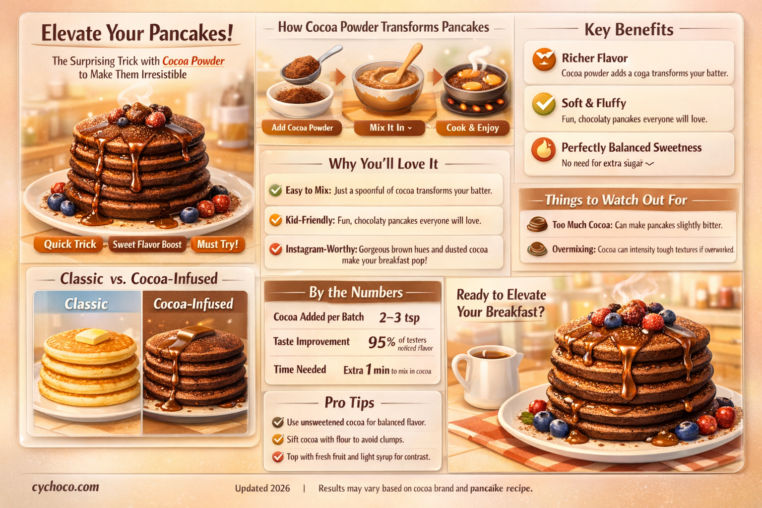 can you add cocoa powder to pancake mix