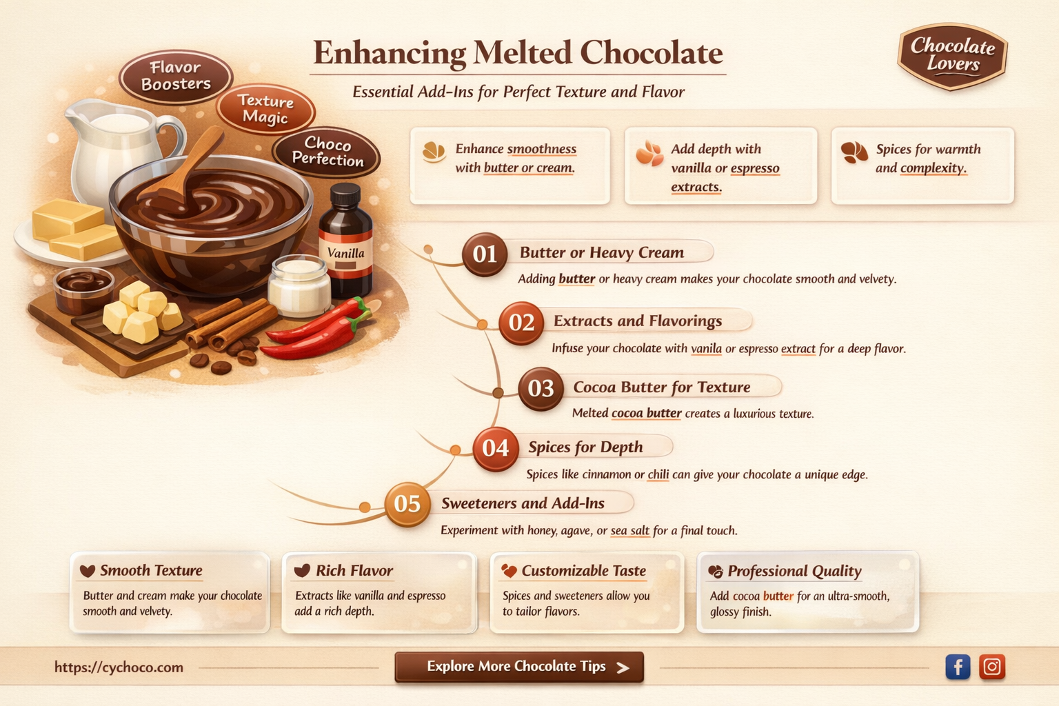 should i add anything to chocolate when melting it