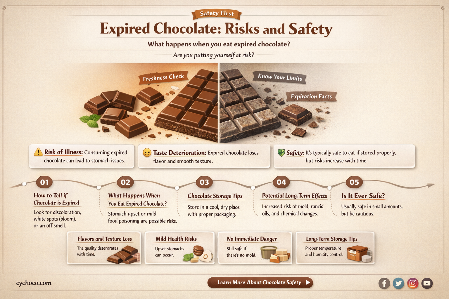 what happens if i eat expired chocolate