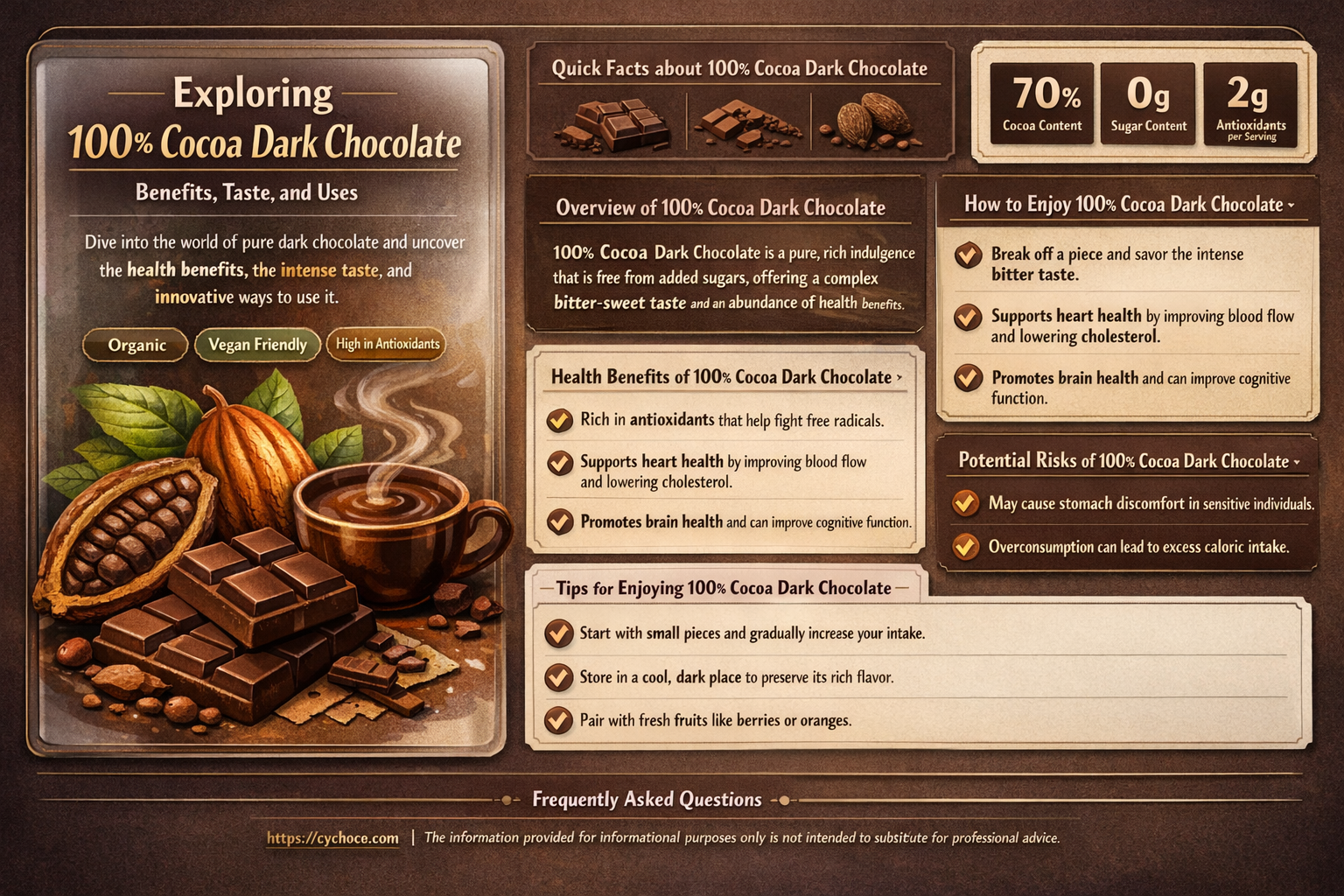 is 100 cocoa dark chocolate