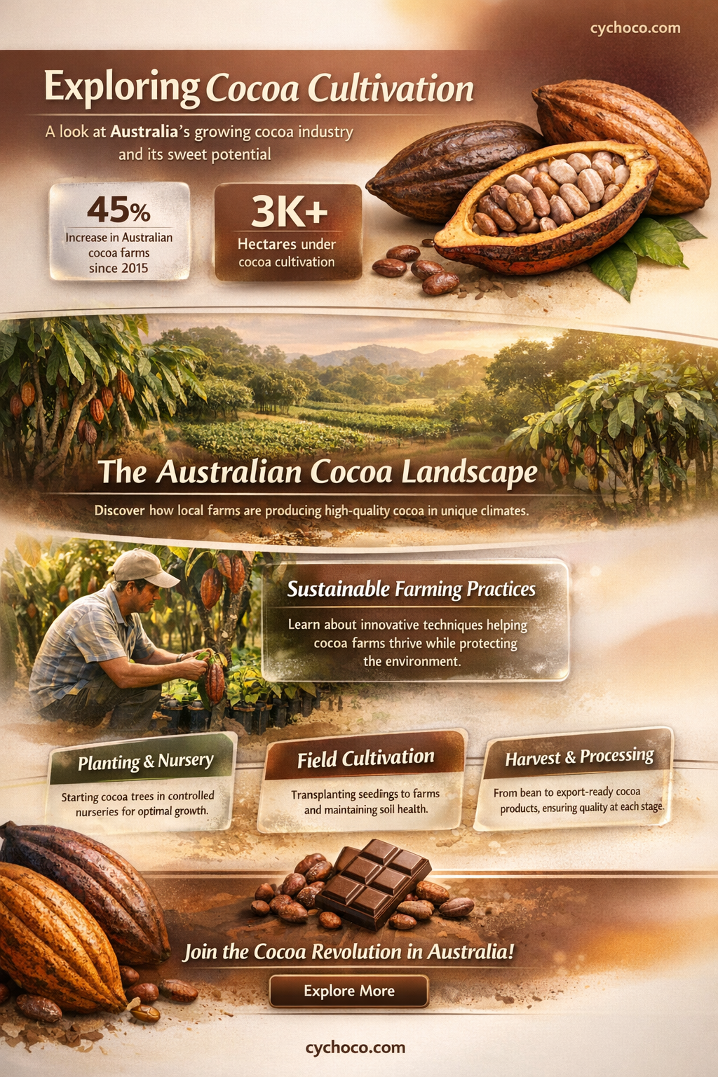 are cocoa beans grown in australia