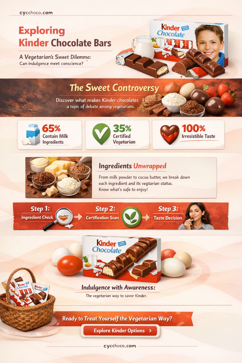 is kinder chocolate bars vegetarian
