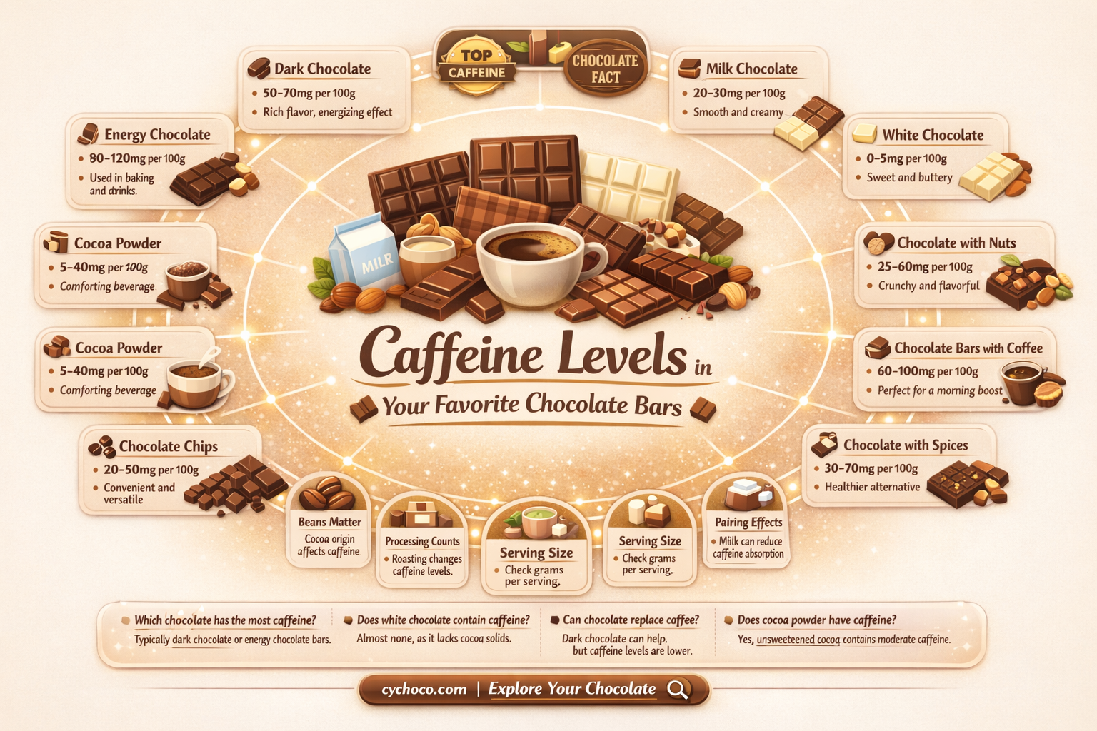 how much caffeine in tabs chocolate
