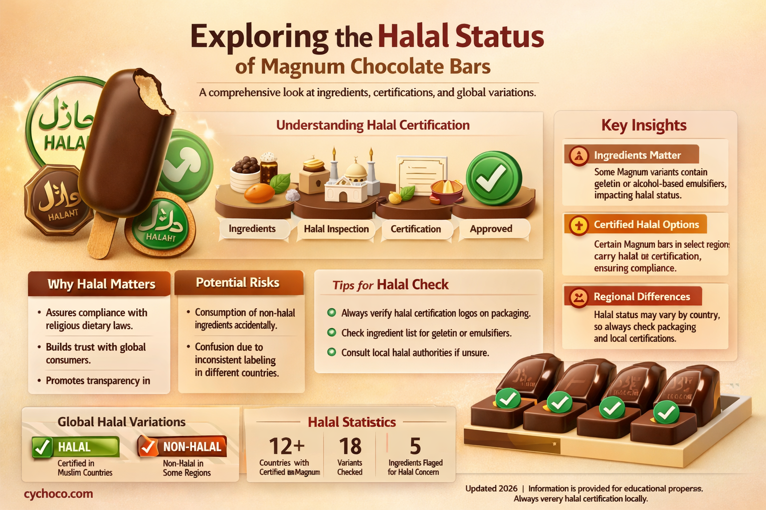 is magnum chocolate bar halal