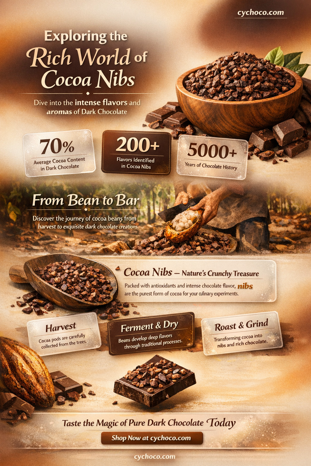 are cocoa nibs dark chocolate
