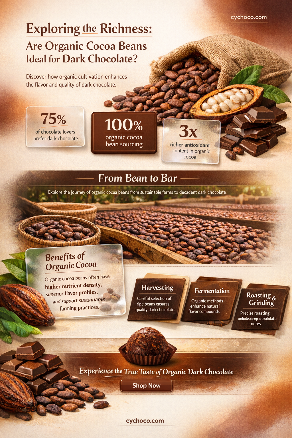 are organic cocoa beans ok in dark chocolate