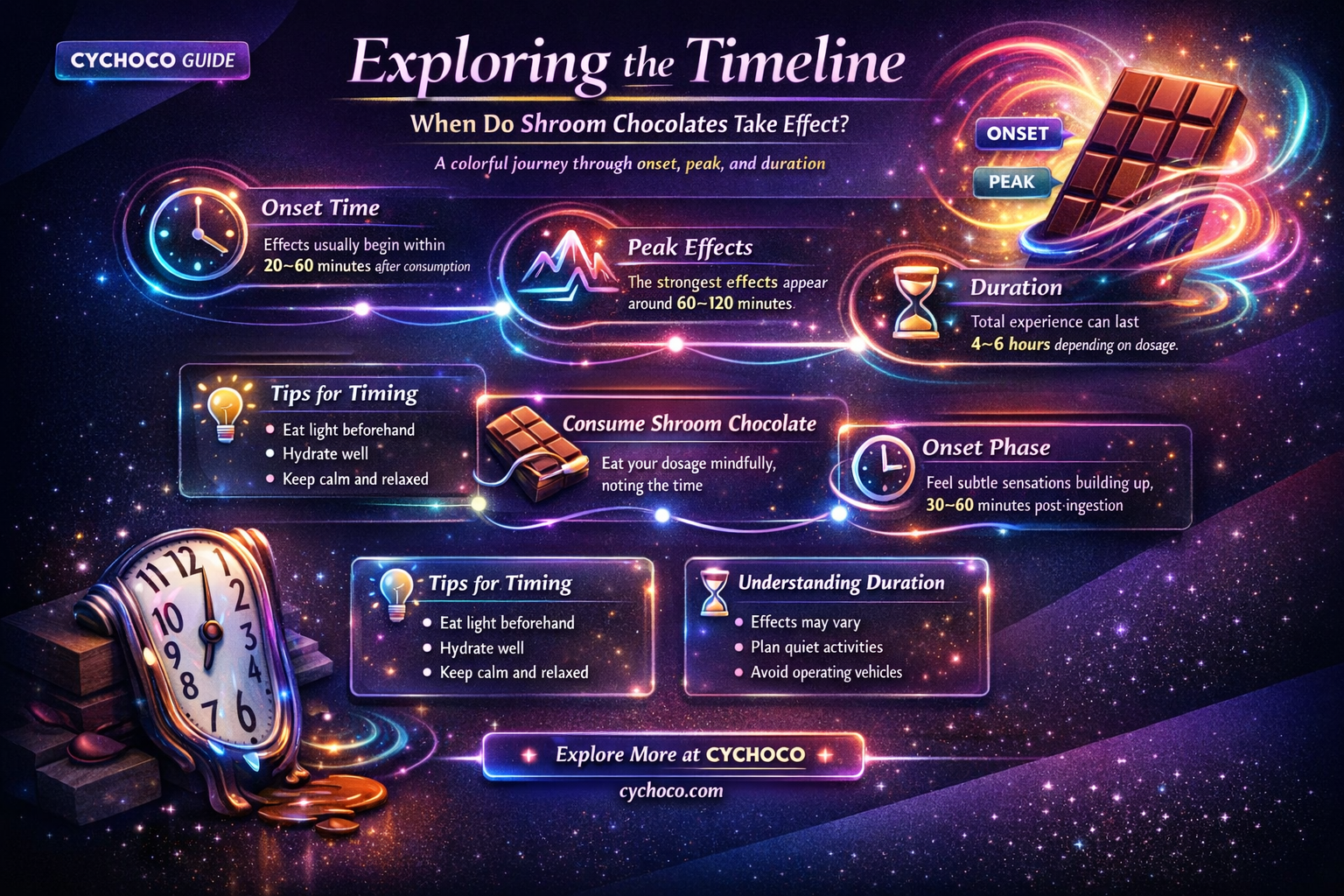 how long before shroom chocolates hit