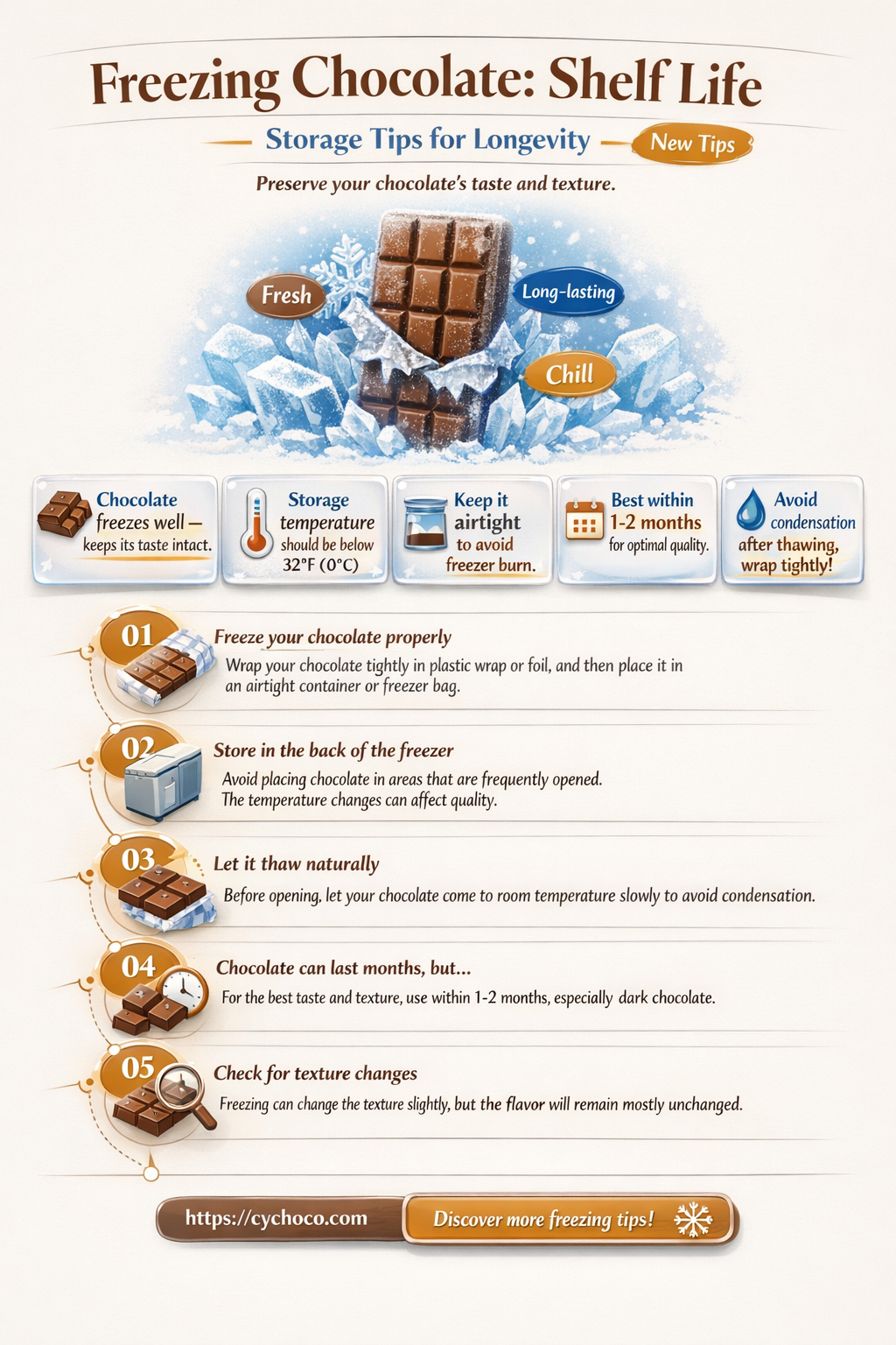 how long does chocolate last in the freezer