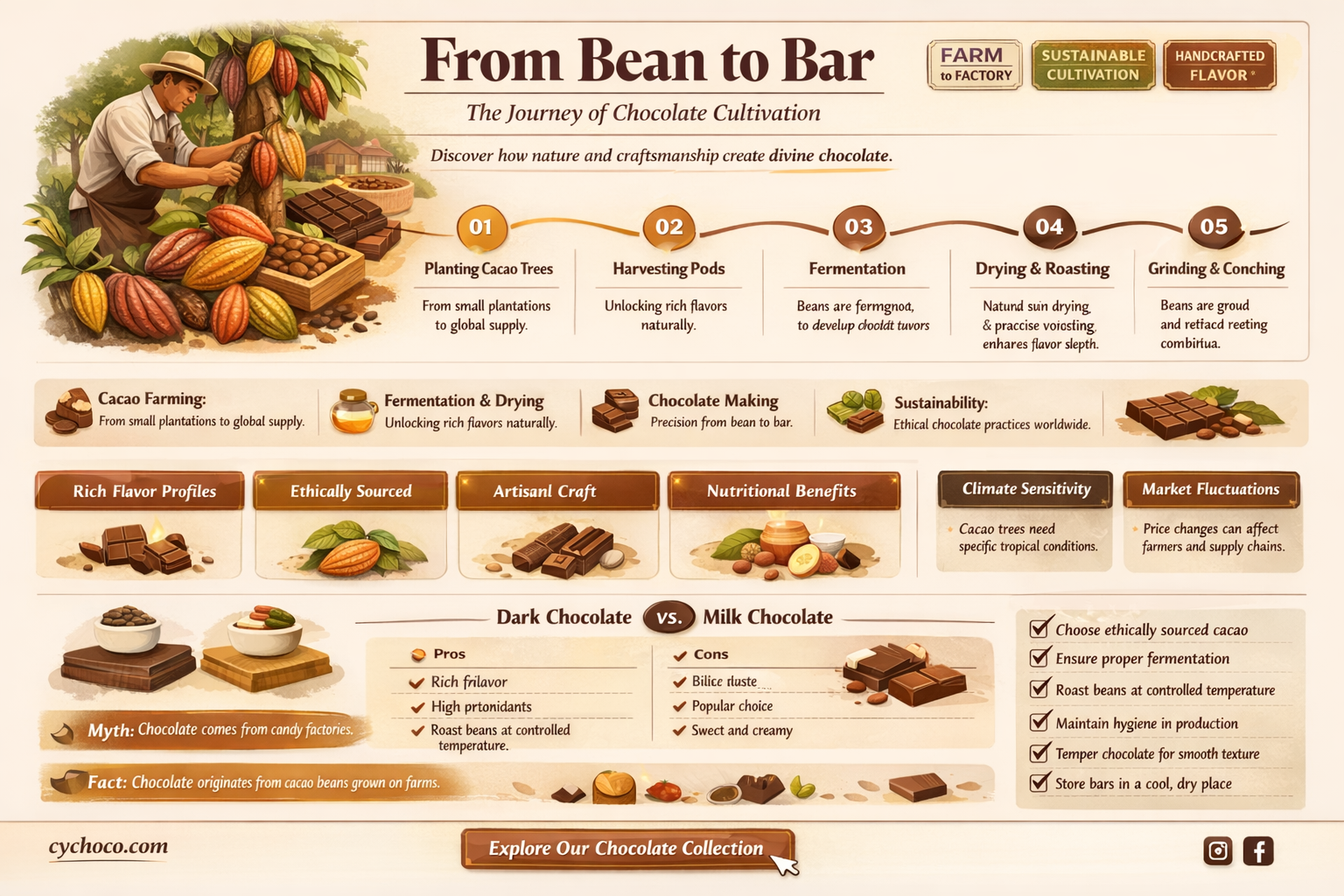 how is chocolate grown