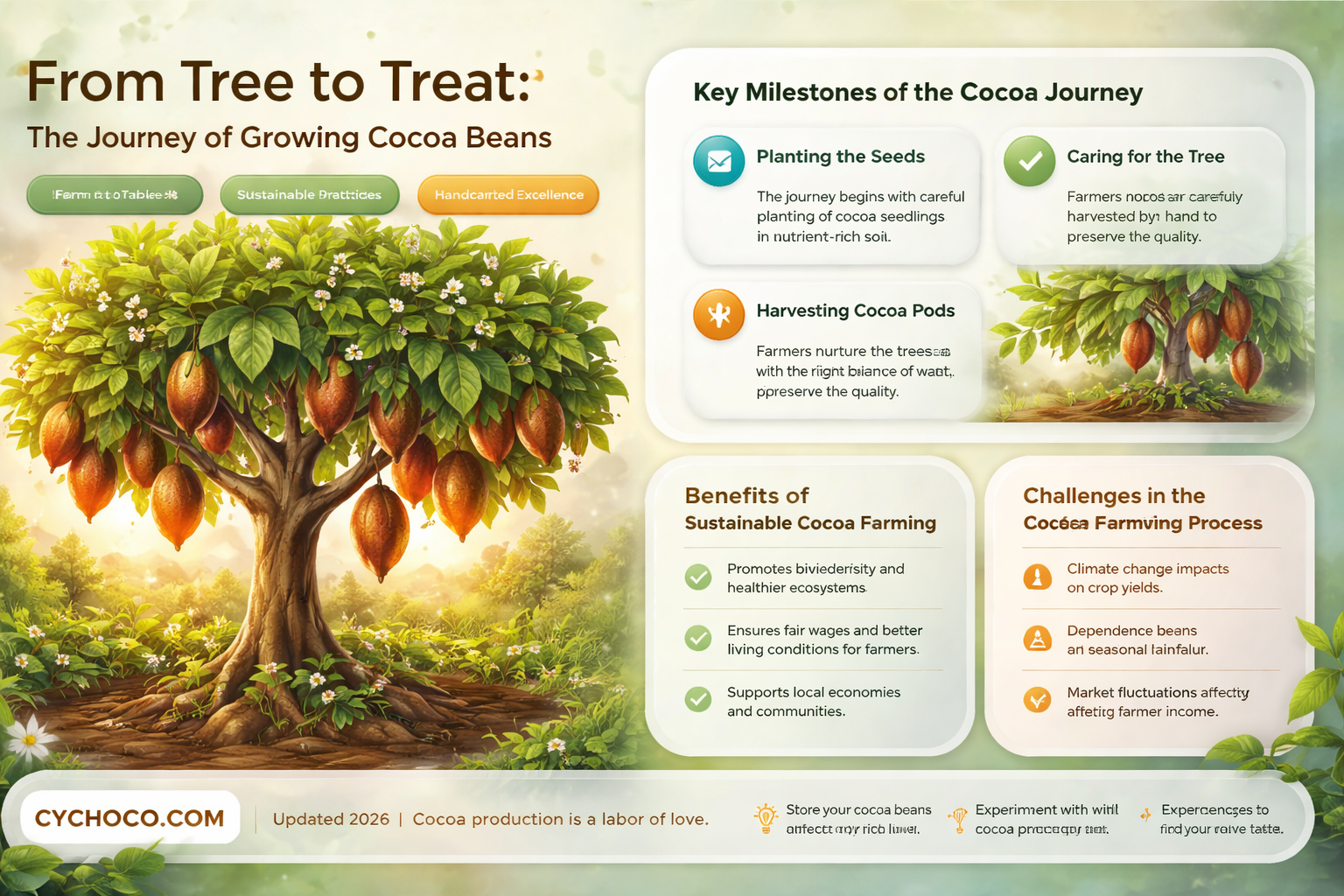 how are cocoa beans grown
