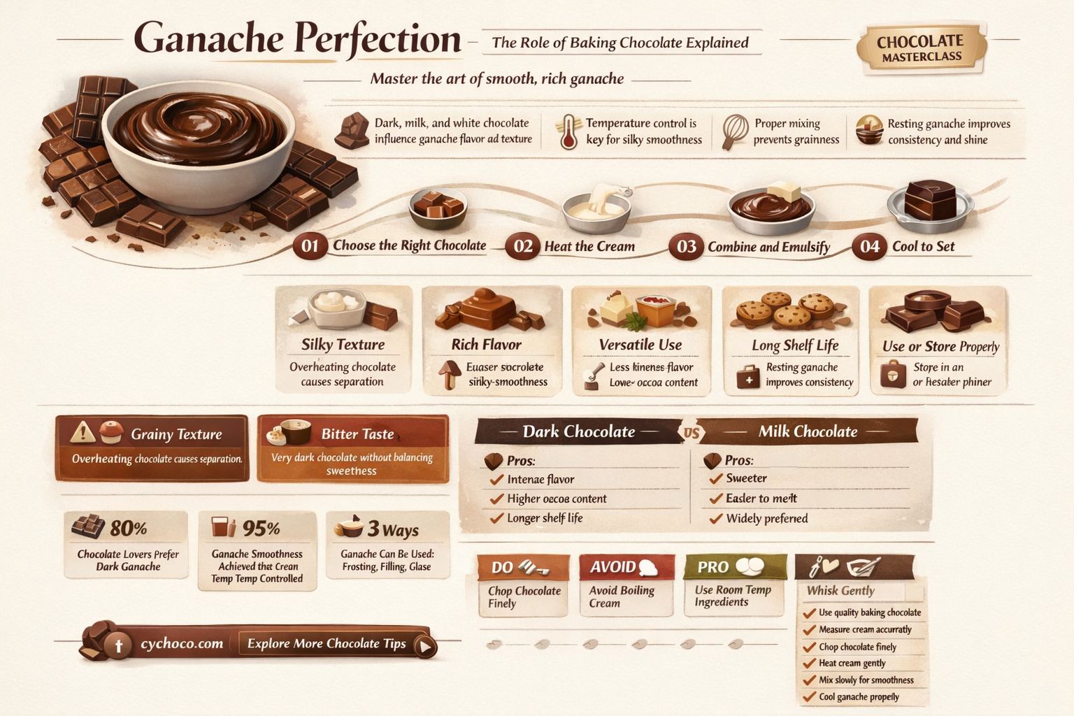 do you use baking chocolate when making ganache
