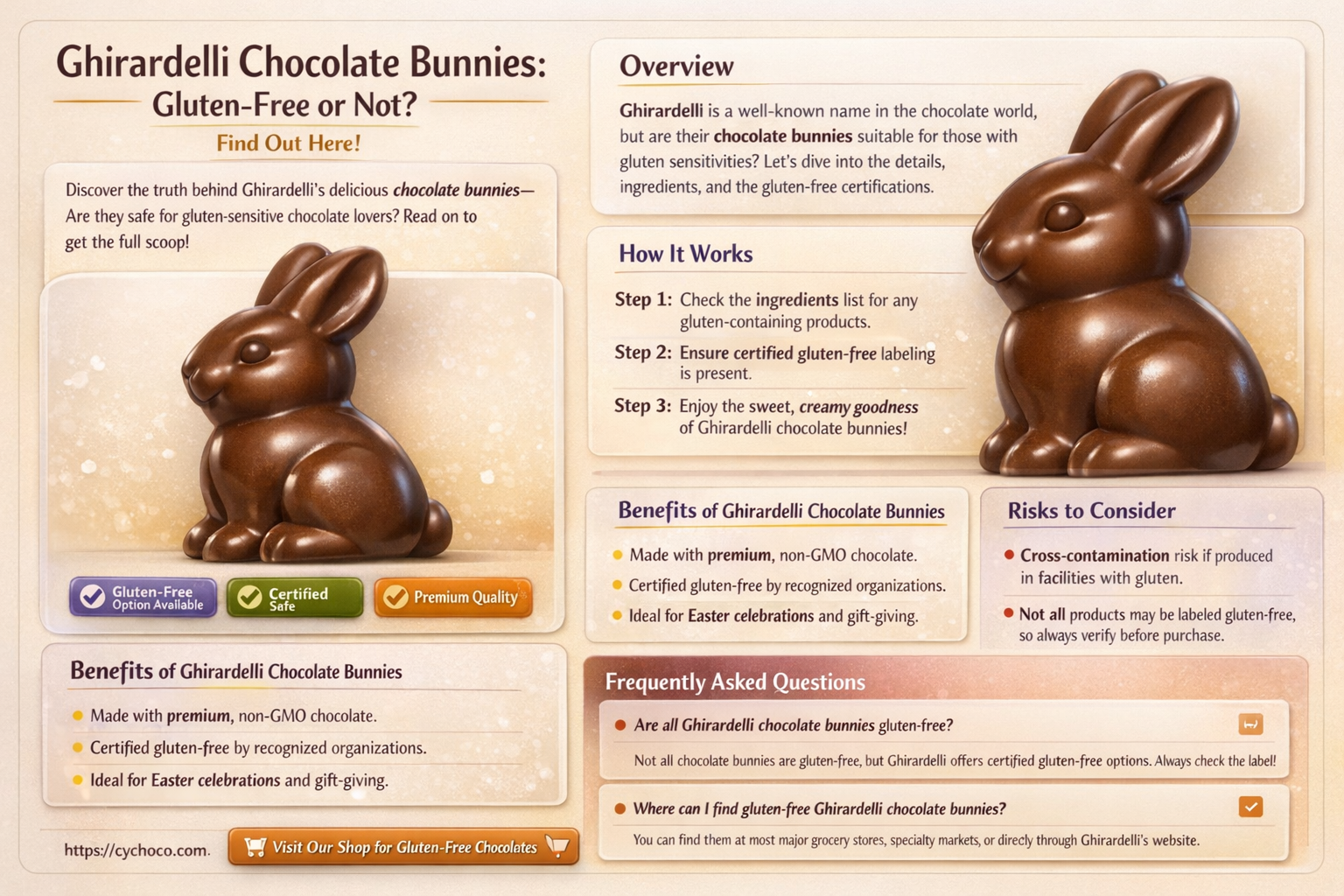 are ghirardelli chocolate bunnies gluten free