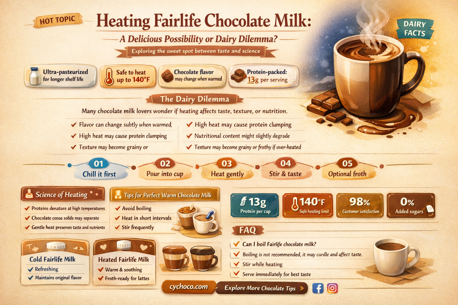 can fairlife chocolate milk be heated