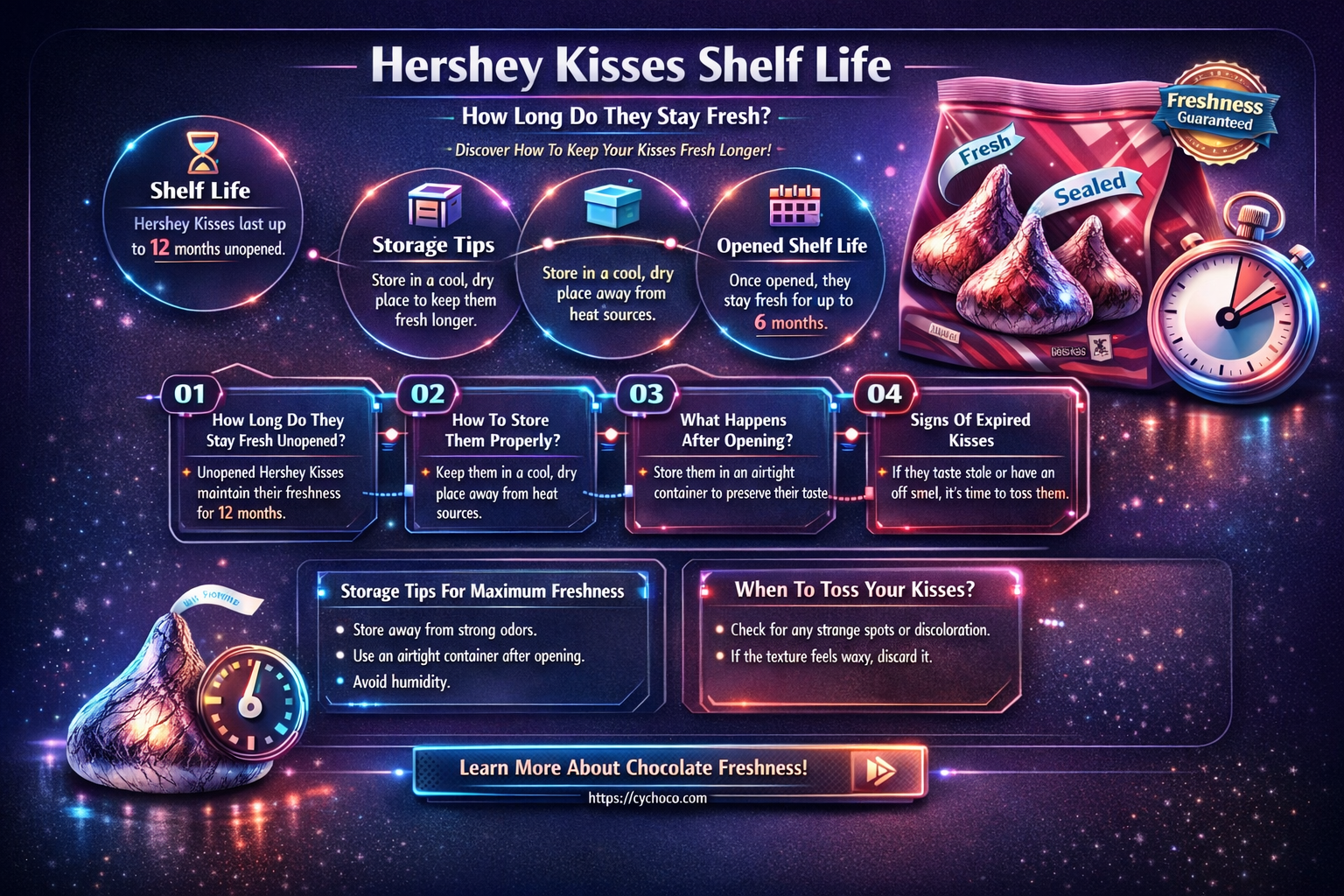 how long do hershey kisses last