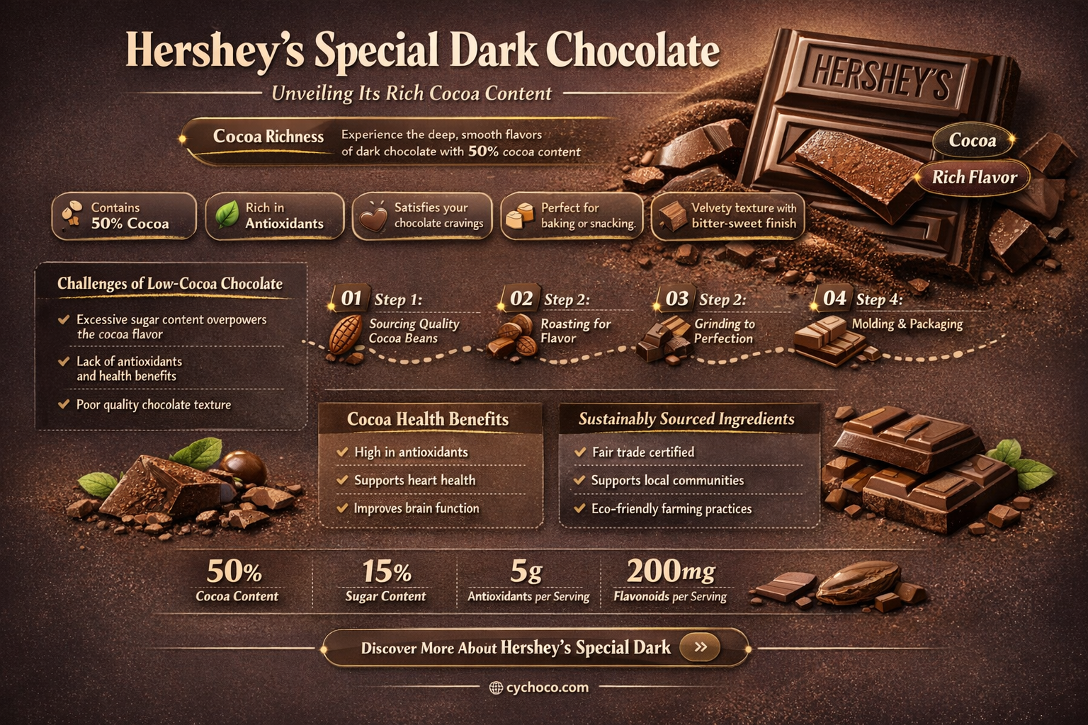 how much cocoa is in hershey