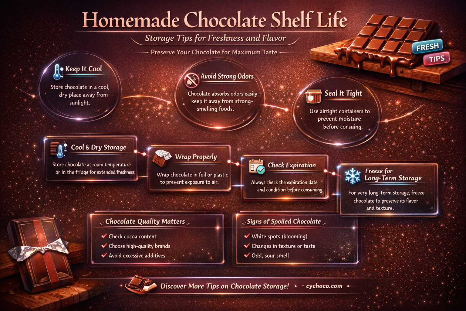 how long does homemade chocolate last