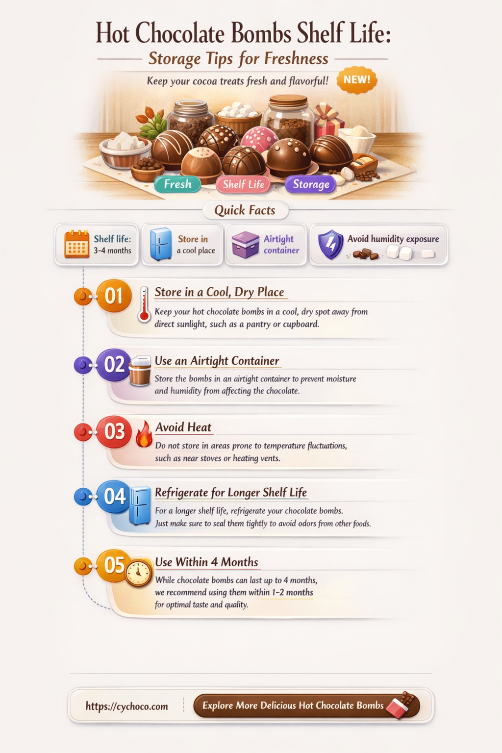 how long are hot chocolate bombs good for