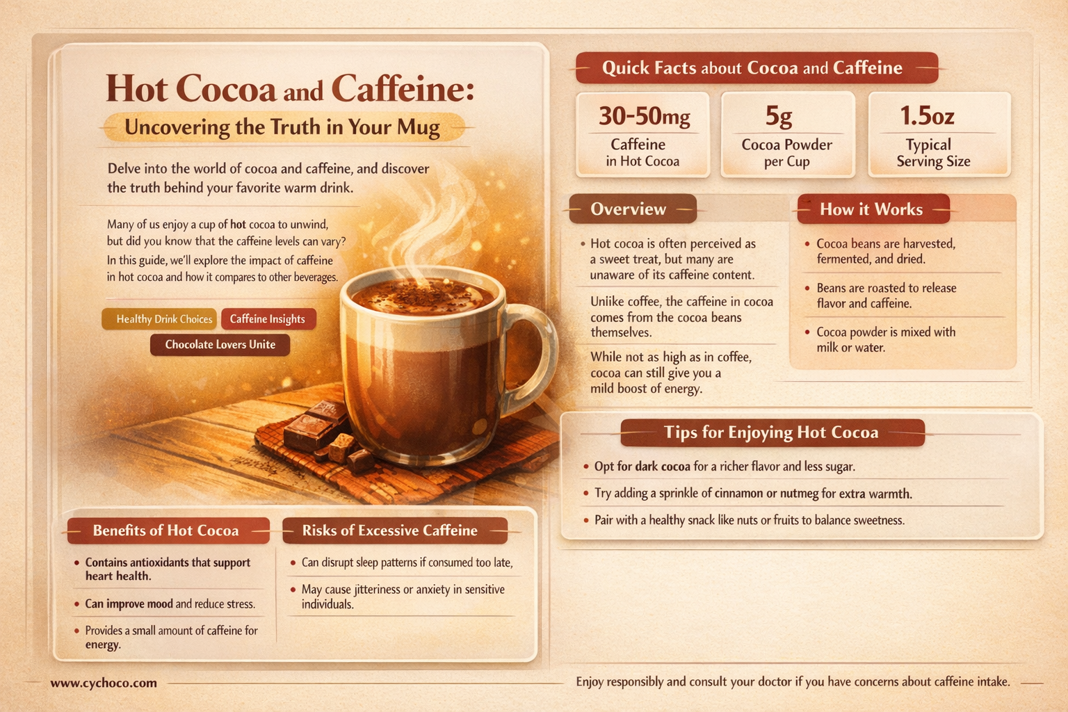 does hot cocoa contain caffeine